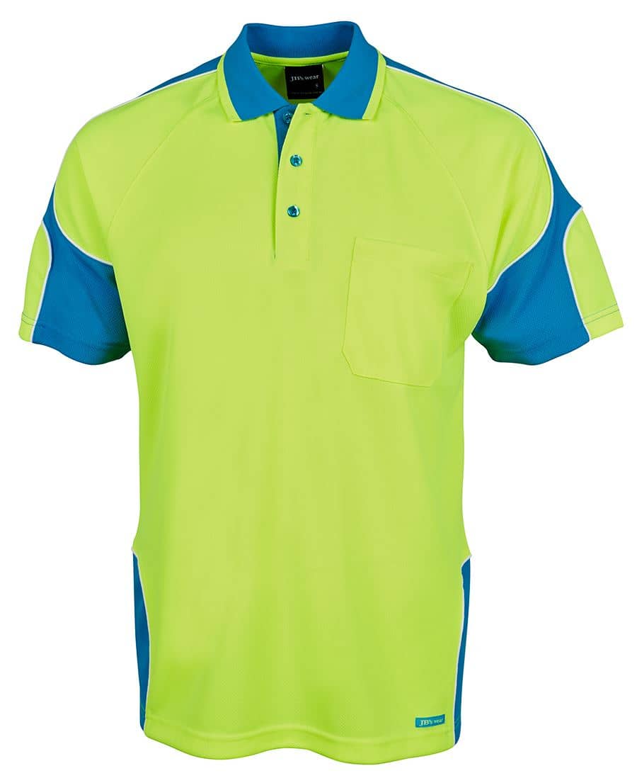 JB's Hi-Vis S/S Arm Panel Polo - 6AP4S - Image 4