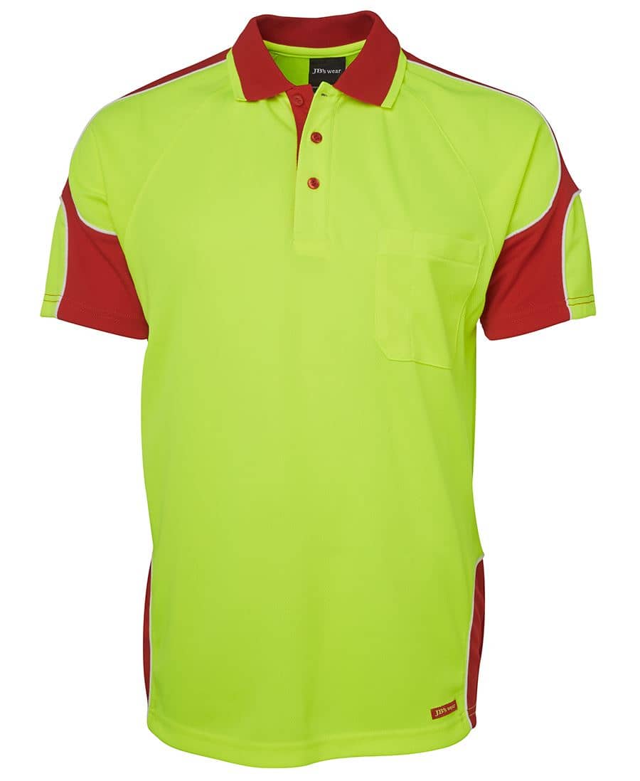 JB's Hi-Vis S/S Arm Panel Polo - 6AP4S - Image 8