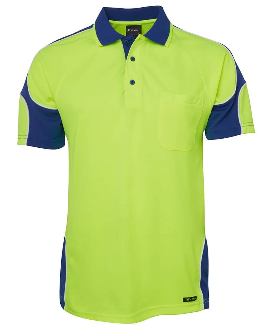 JB's Hi-Vis S/S Arm Panel Polo - 6AP4S - Image 7