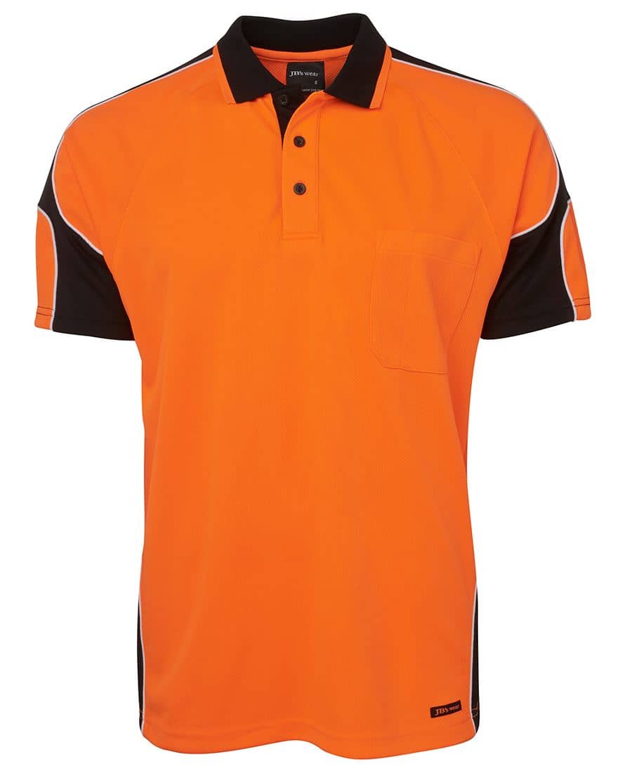 JB's Hi-Vis S/S Arm Panel Polo - 6AP4S - Image 6
