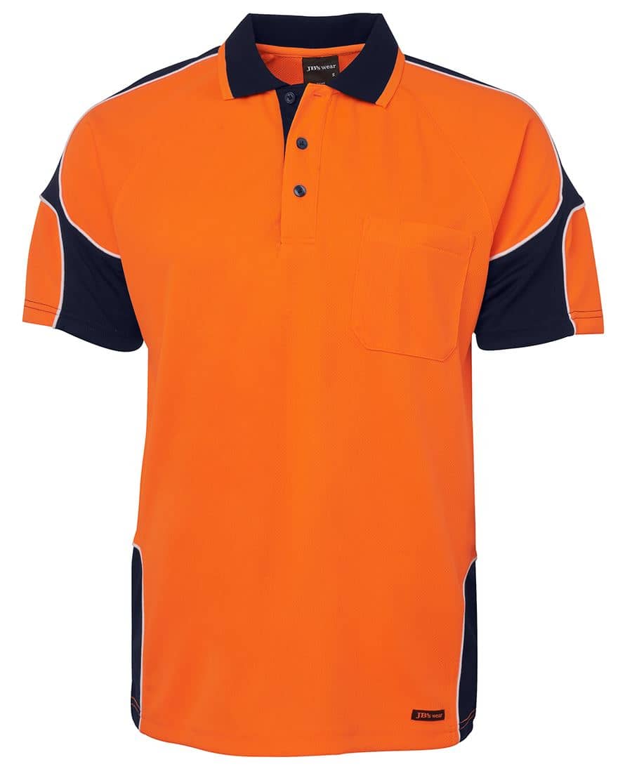 JB's Hi-Vis S/S Arm Panel Polo - 6AP4S - Image 5