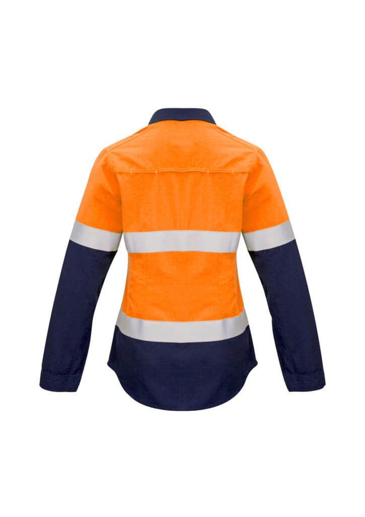 Syzmik Womens Fr Closed Front Hooped Taped Spliced Shirt ZW131 - Image 3