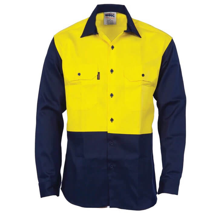 DNC Patron Saint® Flame Retardant Two Tone Drill Shirt - L/S 3406 - Image 2